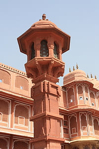 Jaipur, India, Rajasthan, arkitektur, byen palace, reise