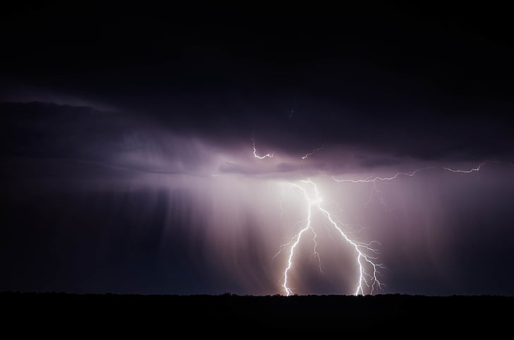 lighting, bolt, photo, lightning, storm, weather, night