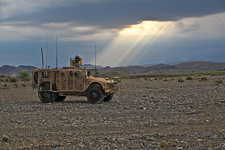 Jeep, fordon, militära, tank, hårt väder, regnigt, oss armén