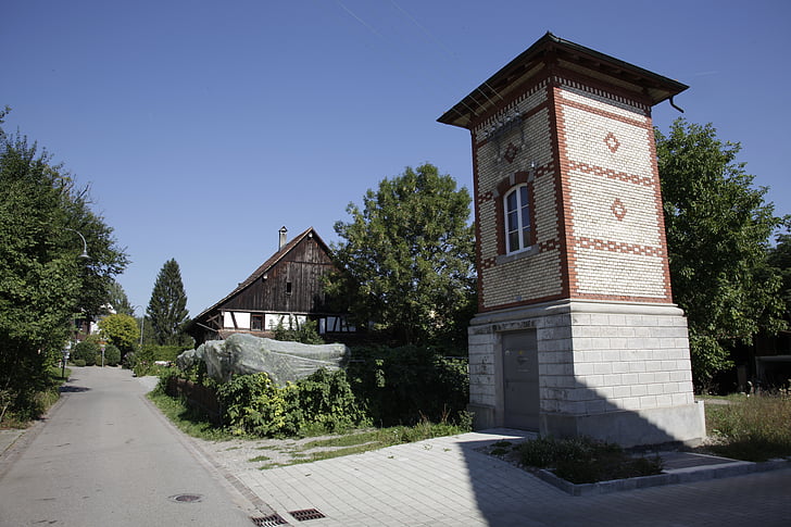χωριό, Rümlang, πέτρινο σπίτι, κτίριο, αγροικία, δρόμος, δρομάκι του χωριού