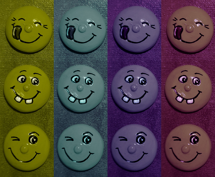 รอยยิ้ม, ตลก, สี, อีโมติคอน, ยิ้ม