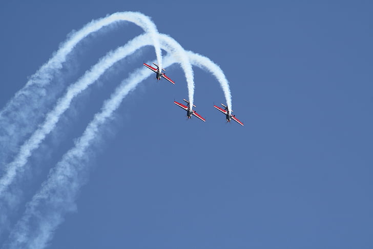 aircraft, flugshow, formation, event, fly, aerobatics, sky