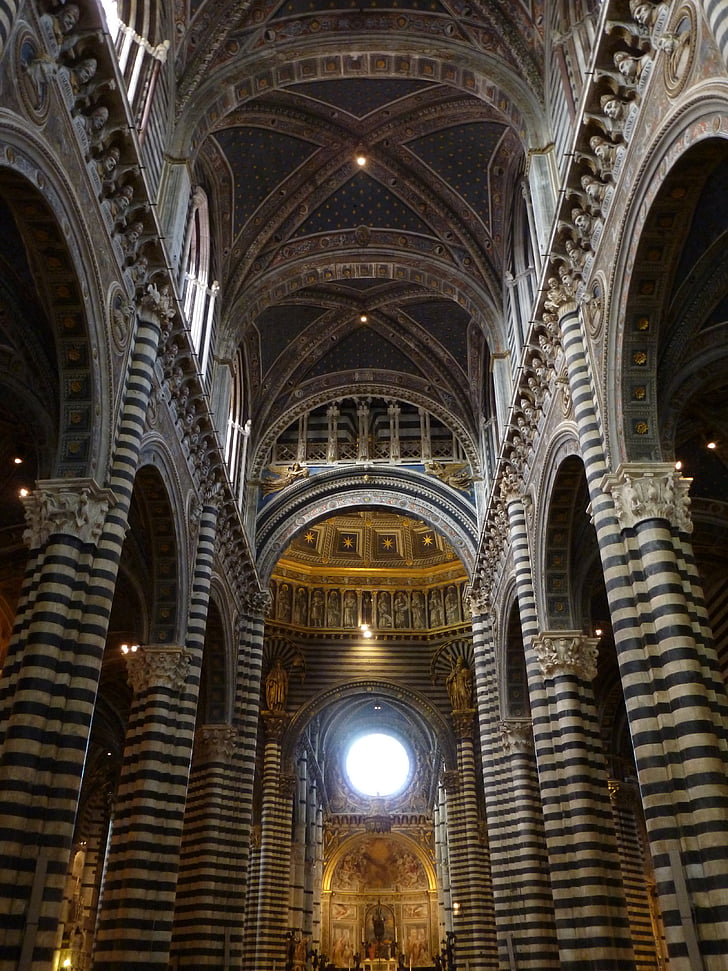 Église, intérieur, architecture, Cathédrale, Duomo, vieux, médiévale