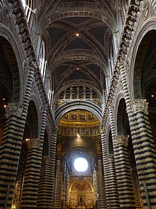 baznīca, interjers, arhitektūra, katedrālē, Duomo, vecais, viduslaiku