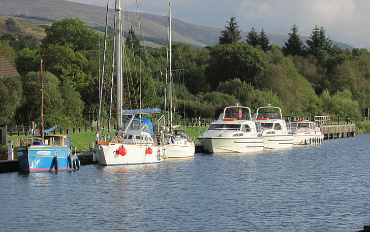 Skotland, Fort william, Neptuns trappe, Caledonian canal, sejlads, lystbåde