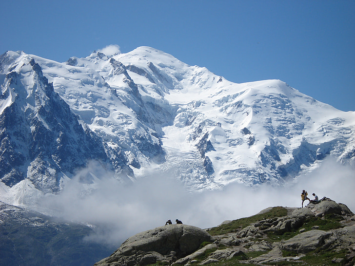 Aiguille du midi, Mont blanc, Kopuła przekąskę, góry, śnieg, Alpy