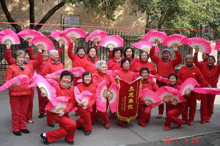 beijing, community, activities, old age, dance