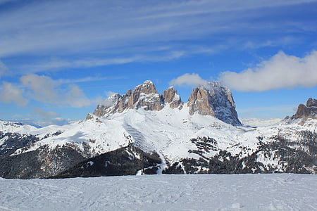Canazei, dla narciarzy, Sella ronde, przegląd, Canazei narciarskich, Włochy, góry