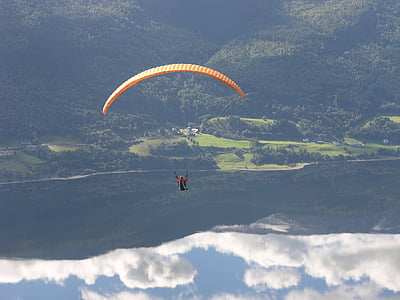 Voss, slobodnom letenju zmajem, sportski, Norveška, ekstremne, aktivni, skakanje padobranom