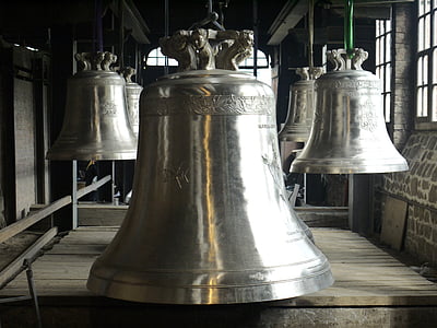 Metal, cloches, fabrication, Villedieu-les-poeles, vieux, usine, Bell
