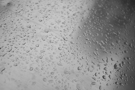 lašai, lietus, metalo, vandens, closeup