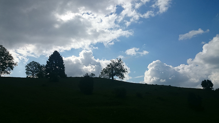 felhők, Sky, sötét felhők, táj