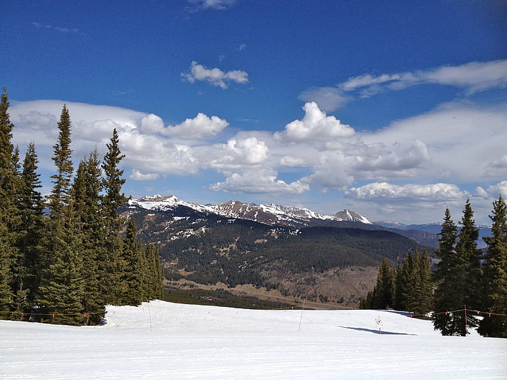montanha, montanha de cobre, Colorado, esqui, natureza, América, cenário