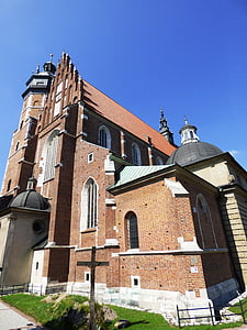 templom, Kazimierz, Krakkó, emlékmű, épületek, építészet, Lengyelország