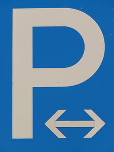 Park, parkiranje, Prometni znak, ščit, modra, Prometni znak, prometa