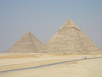 pyramides, Égypte, désert, vacances, sable, construction, vieux