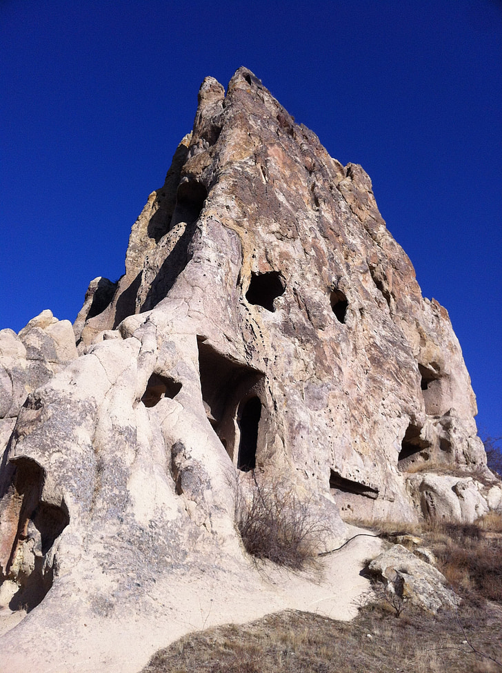 Turkiet, Cappadocia, Rock, Cave, Rock house, geologi, bergen