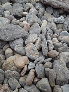Pebble, södra, Frankrike, stranden, grå, mineraler, småsten