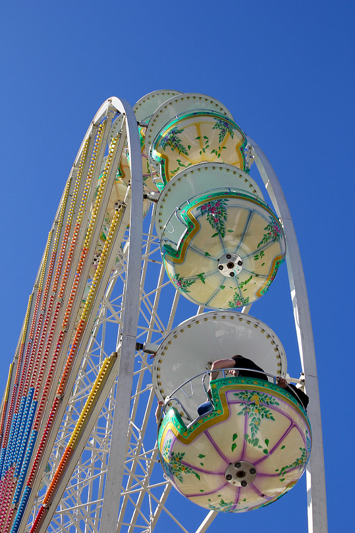 Ferris wheel, godīgu, Folk festivāls, gada tirgus, braucieni, karuselis, jautri
