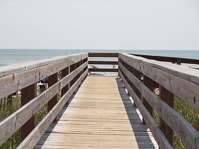 plajă, Boardwalk, vacanta, mare, coasta, ocean, mal