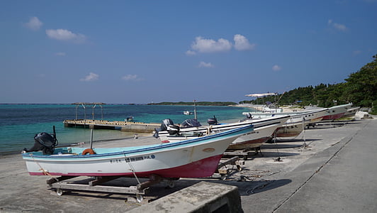 vaixell, Mar, Okinawa, vaixell nàutica, platja, Costa, natura