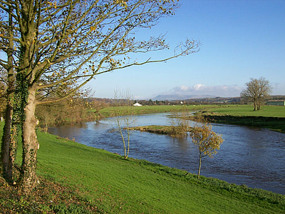 Ribchester, Anglia, Egyesült Királyság, folyó, víz, táj, festői