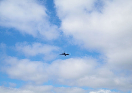 αεροπλάνο, που φέρουν, σύννεφα, αεροπλάνο, πτήση, ταξίδια, αέρα