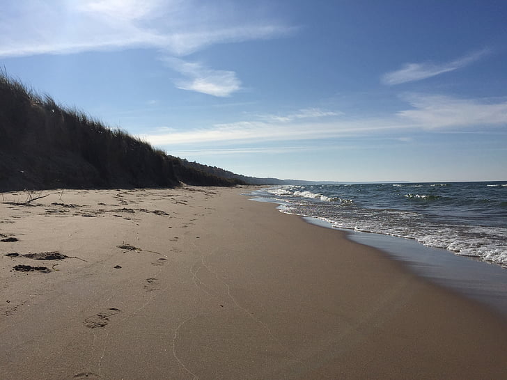 Beach, dűnék, Michigan, tenger, természet, homok, tengerpart