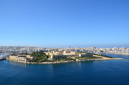 Malta, stad, haven, vakantie, reizen, zomer, vakantie