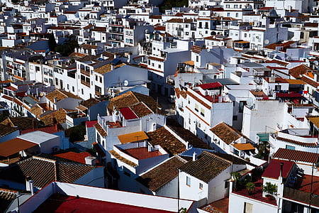 épületek, Mijas, Spanyolország, falu, építészet, Costa, Sol