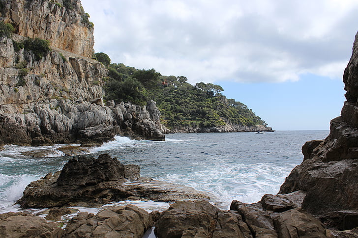 Cap-ferrat, tenger, rock, természet, tengerpart, szikla, sziklák