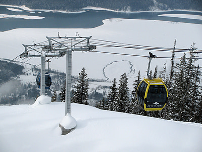 Revelstoke, British columbia, Kanada, salju, musim dingin, es, Ski lift