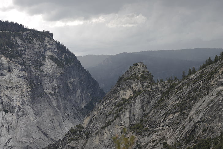 Yosemite, hory, Příroda, parku, krajina, Kalifornie, Spojené státy americké