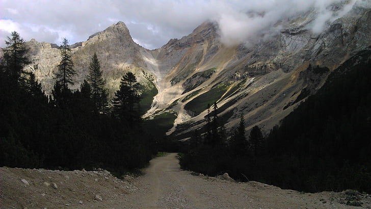 montanhas, Dolomitas, Itália, caminhadas, Tirol do Sul, paisagem, Verão