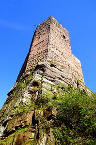 Ruin, Château, France, grès, patrimoine, histoire, Alsace
