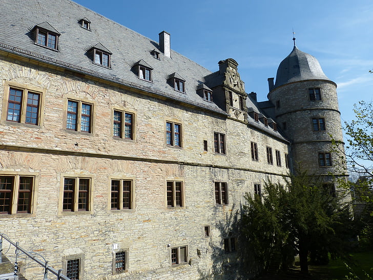 Wewelsburgském, Dolní Sasko, hrad, historicky, Středověk, věž, NS