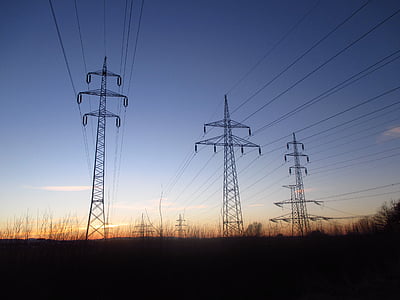 žice, električne energije, sila, dalekovoda, kabel, stup električne energije, goriva i energije