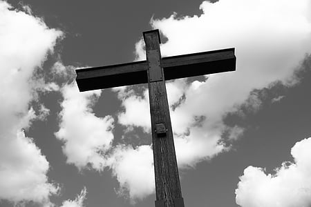 Krzyż, Chrystus, religia, chrześcijańskie, niebo, wiara, zmartwychwstanie