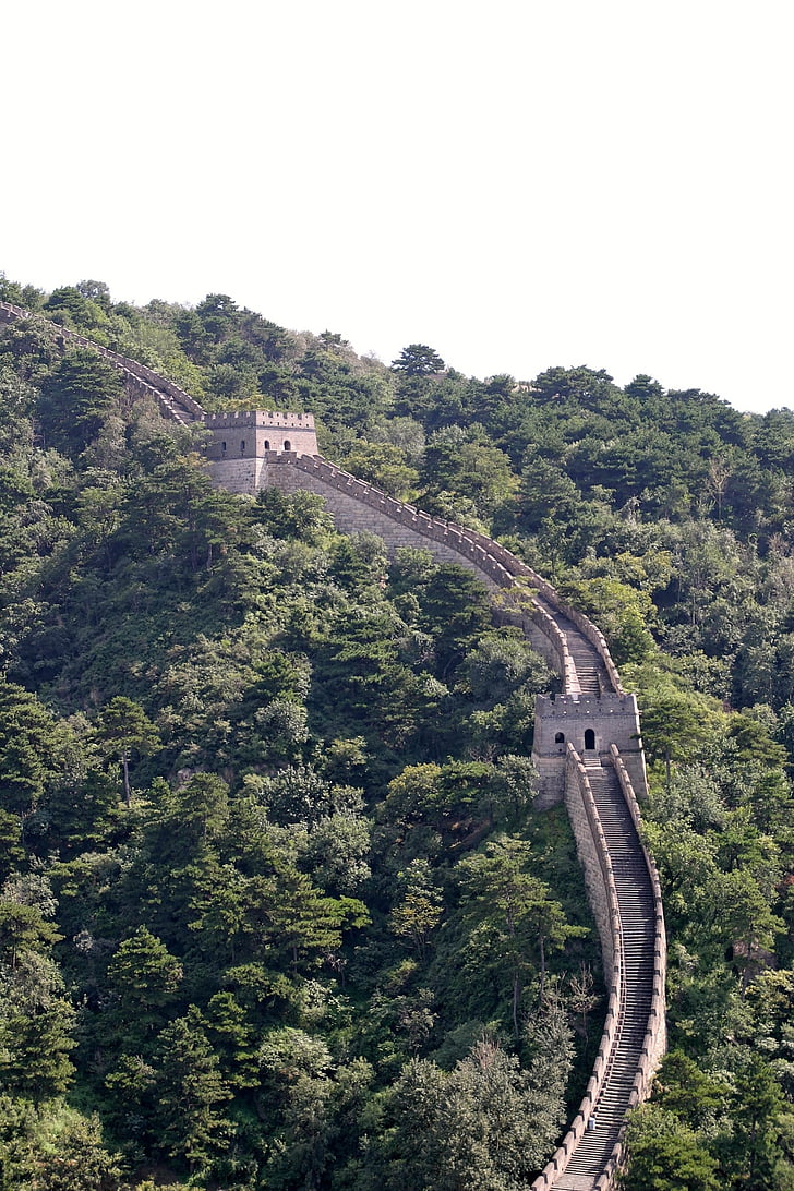 chinese, wall, large, great wall, places of interest, building, beijing