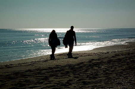 tôi à?, Bãi biển, Cặp vợ chồng, bản ballad, mọi người, Cát, Silhouette