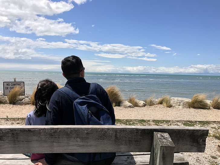 Nový Zéland, Južný ostrov, otec, výhľadom na more, yuanwang