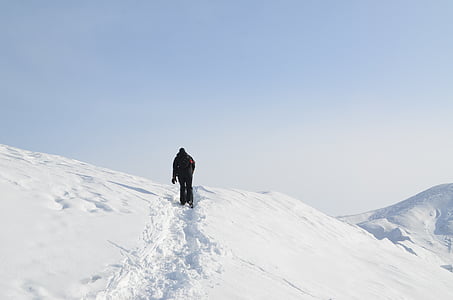 tuyết, băng, mùa đông, đi bộ đường dài, ngoài trời, danh lam thắng cảnh, ze