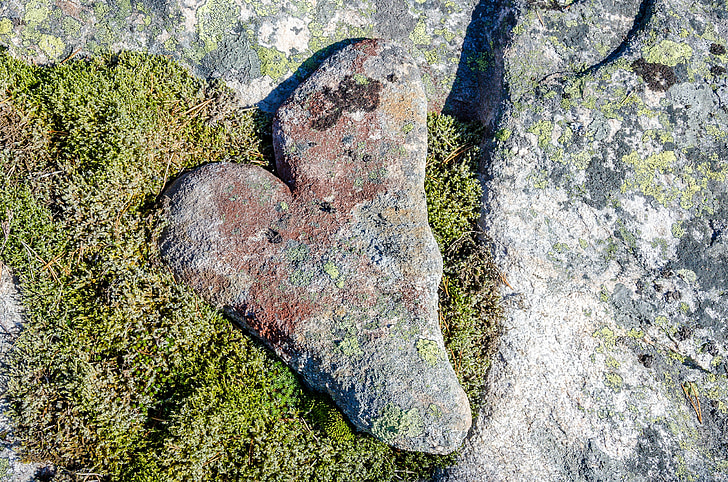 stone, heart, natural, romance, shaped, nature