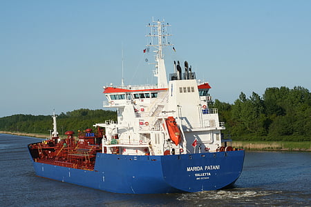 kontejner, loď, řeka, spuštění počítače, Kontejnerová loď, nákladní loď, Doprava