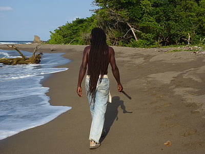 Jamaika, plaj, Rasta