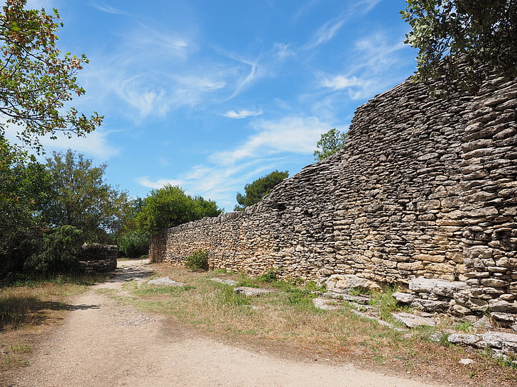 Village des bories, muzeum v přírodě, památkové, Muzeum, kamenná zeď, suché kamenné zdivo, Architektura