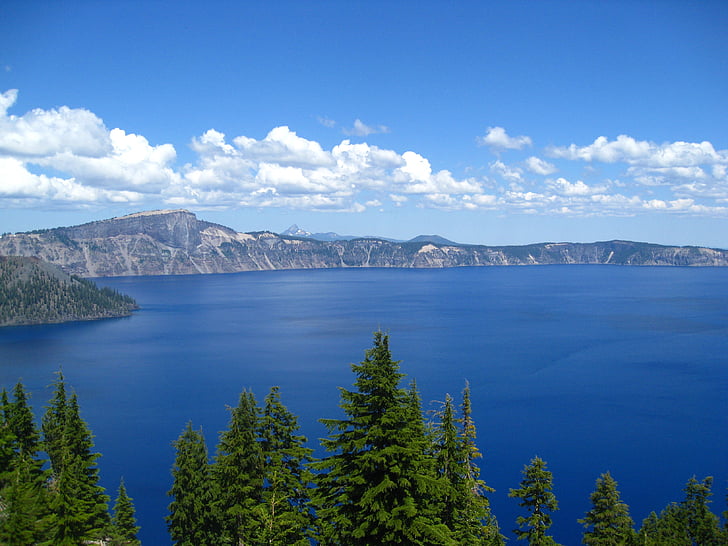 Kraterio ežeras, Cascade mountains, nacionalinis parkas, Oregon, kaskados, vulkanas, krateris