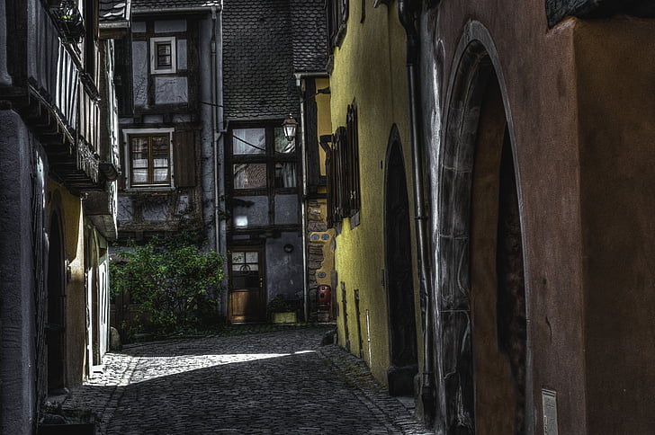 Riquewihr, Alsace, Frankrike, Fotofilter, filter, HDR