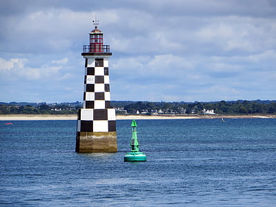 brittany, loctudy, lighthouse, seaside, channel, signal, sea