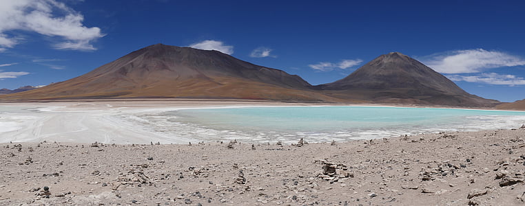 Laguna verde, Bolivien, Vulkan, Himmel, Wasser, Tag, Strand
